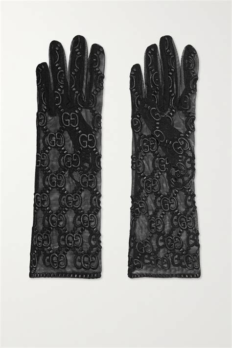 gucci gloves tulle